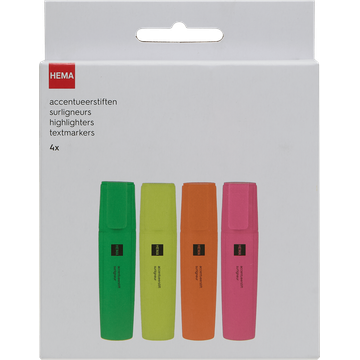 HEMA 4x Accentueerstiften