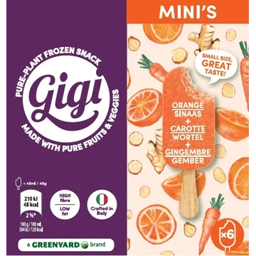 GIGI Waterijsjes Sinaas Wortel Gember 6x40ml