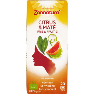 Zonnatura Biologische Citrus & Maté Infusie - Fris & Fruitig 20 Zakjes 34 g