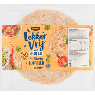 Jumbo Lekker Vrij van Gluten Meergranen Tortilla 160 g