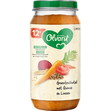Olvarit 12+ Maanden Groenteschotel met Quinoa en Linzen