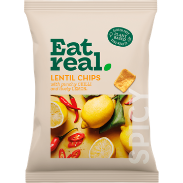 Eat Real Chilli & Lemon Lentil Chips 95g