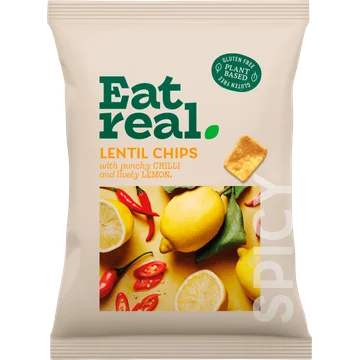 Eat Real Chilli & Lemon Lentil Chips 95g