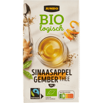 Jumbo Biologisch Sinaasappel Gember Thee 20 Stuks 30 g