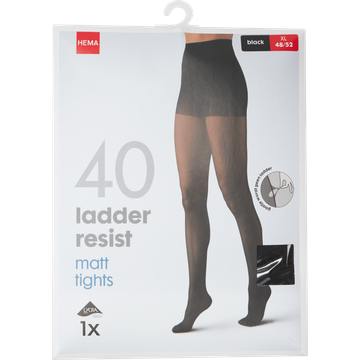HEMA Panty Ladder Resist 40D 48/52 Zwart 1 stuk