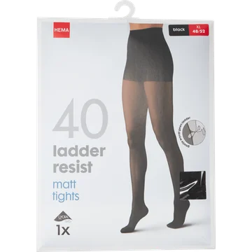 HEMA Panty Ladder Resist 40D 48/52 Zwart 1 stuk
