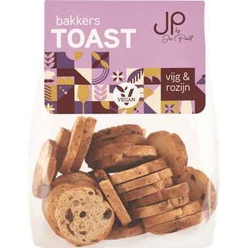 JP Bakkers Toast Vijg & Rozijn 100 g