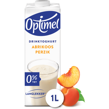 Optimel Langlekker Drinkyoghurt Perzik Abrikoos 0% Vet 1 L