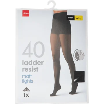 HEMA Panty Ladder Resist 40D, 44/46, Zwart, 1 stuk