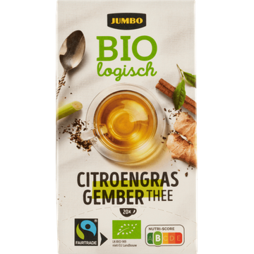 Jumbo Biologisch Citroengras Gember Thee 30 g