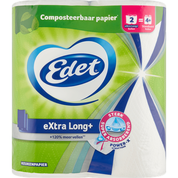 Edet Extra Long+ Keukenpapier 2 Rollen