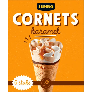 Jumbo Cornets Karamel 6 Stuks