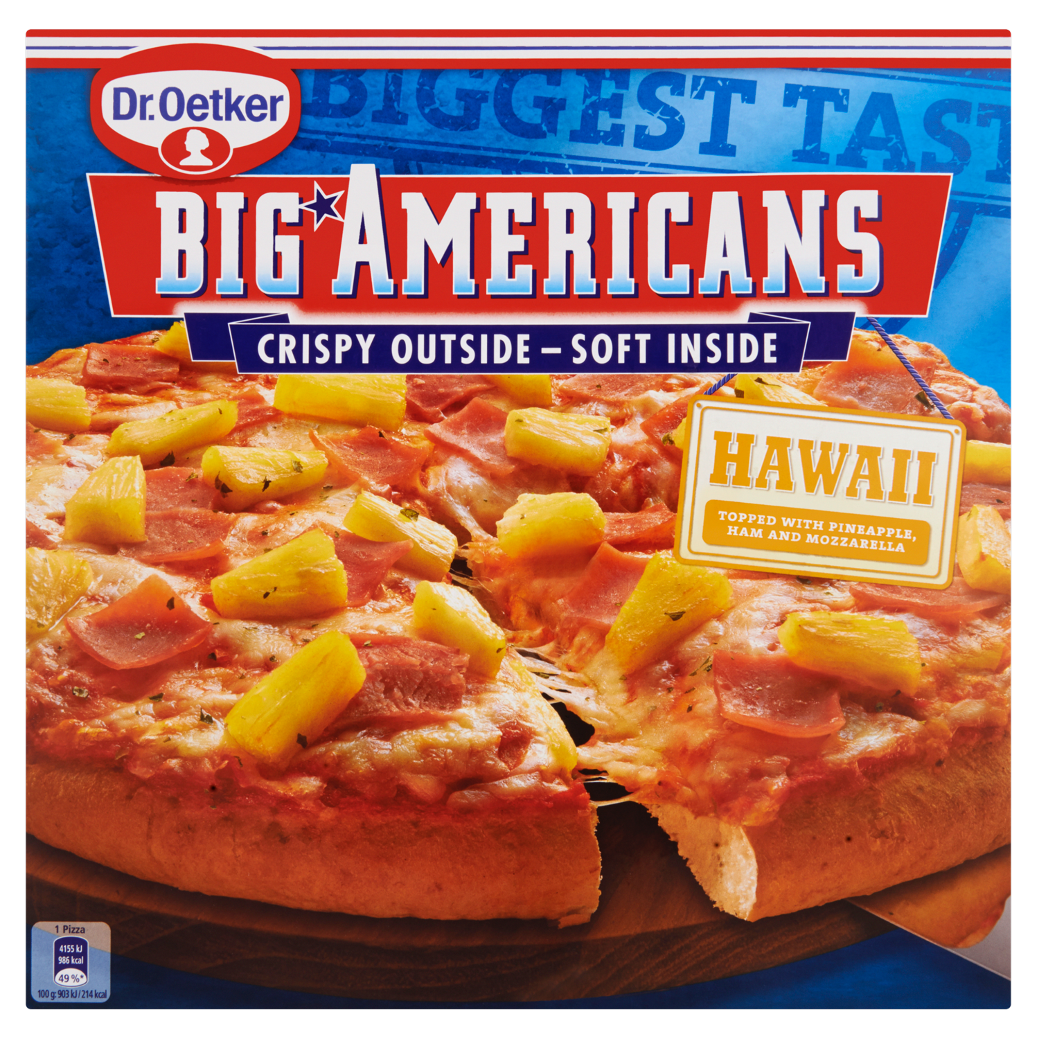 Dr. Oetker Big Americans pizza Hawaii