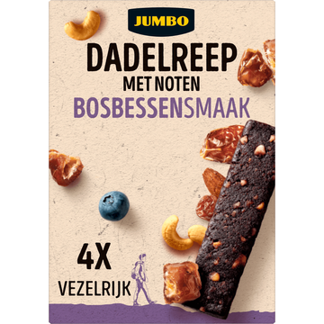 Jumbo Dadelreep met Noten Bosbessensmaak 4 Stuks
