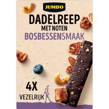 Jumbo Dadelreep met Noten Bosbessensmaak 4 Stuks