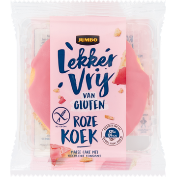 Jumbo Lekker Vrij van Gluten Roze Koek 50 g