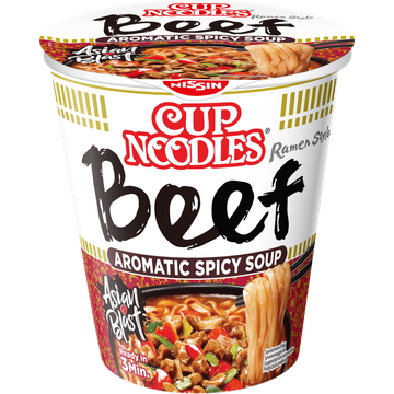 Nissin Cup Noodles 5 Spices Beef Aromatic Spicy Soup 64 g