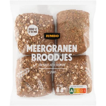 Jumbo - Meergranenbroodjes - 4 Stuks
