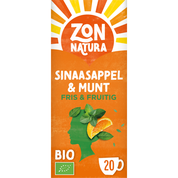 Zonnatura Bio Sinaasappel & Munt 20 Zakjes 34 g