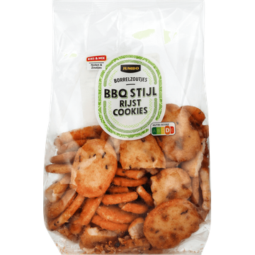 Jumbo Borrelzoutjes BBQ Stijl Rijstcookies 150 g