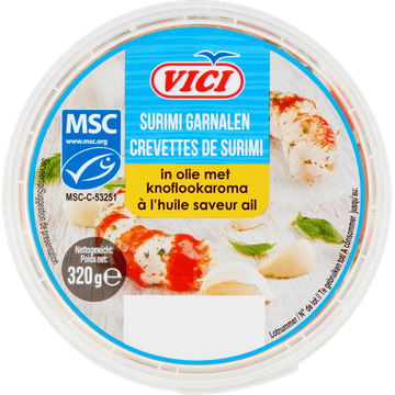 Vici Surimi Garnalen in Olie met Knoflookaroma 320 g