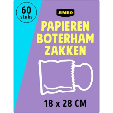 Jumbo Papieren Boterhamzakken 60 Stuks