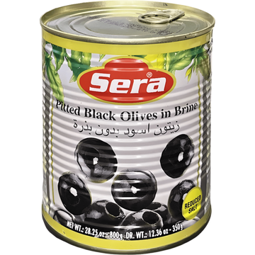 Sera Zwarte Olijven Zonder Pit 850ML