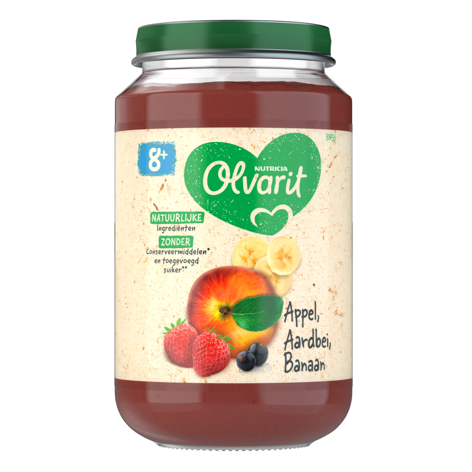 Olvarit Appel Aardbei Banaan 8+ Maanden 200 g