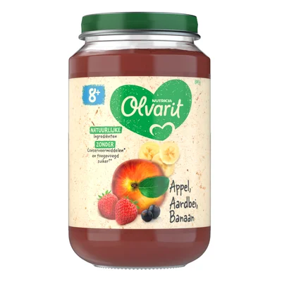 Olvarit Appel Aardbei Banaan 8+ Maanden 200 g