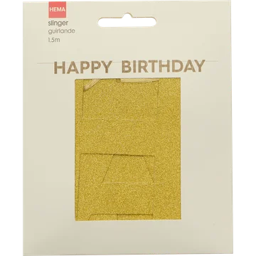 HEMA slinger happy birthday glitter 1 Stuk