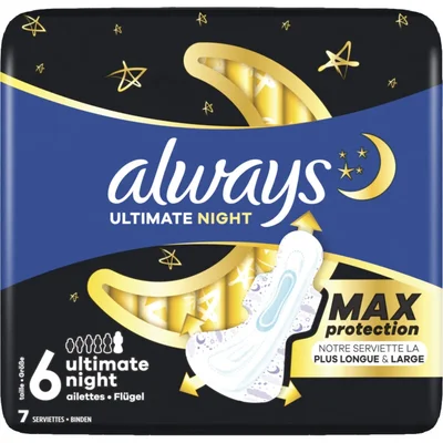 Always Ultimate Night Maandverband (Maat 6) Met Vleugels