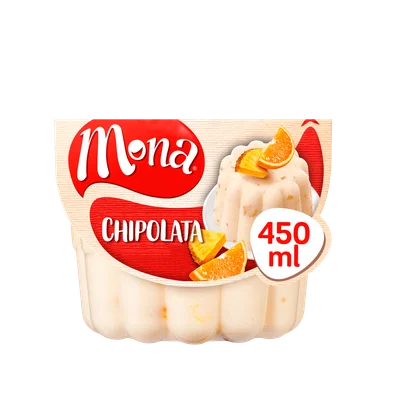 Mona Chipolata Pudding met Stukjes Tropisch Fruit