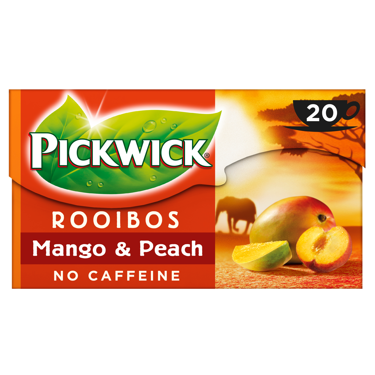 Pickwick Mango & perzik rooibos thee