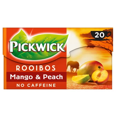 Pickwick Mango & perzik rooibos thee
