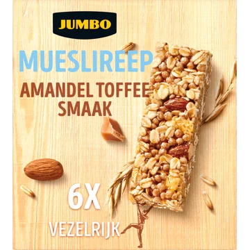 Jumbo Mueslireep Amandel Toffee Smaak 6 Stuks