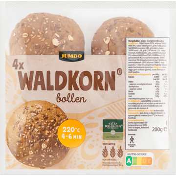 Jumbo - Waldkorn Bollen - 4 Stuks