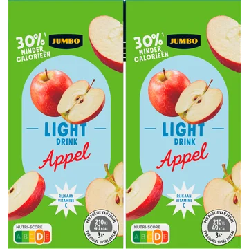 Jumbo Light Drink Appel 10 x 200 ML