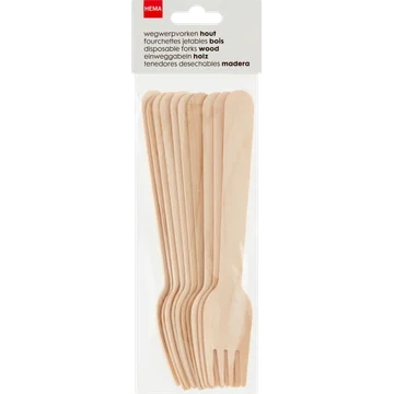 HEMA Vorken Hout - 10 stuks