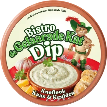 Bistro de Gelaarsde Kat Dip Knoflook Kaas & Kruiden 185 g