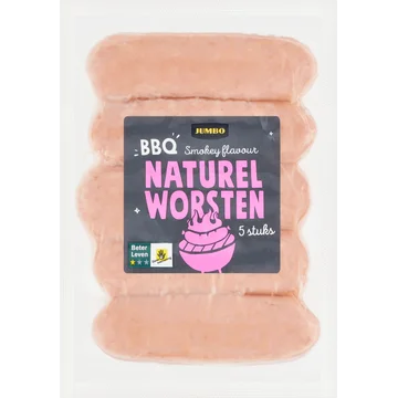 Jumbo BBQ Worsten Naturel 5 Stuks