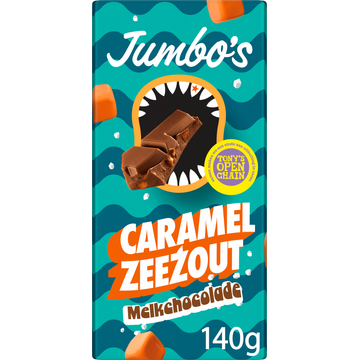 Jumbo's Melkchocolade Caramel Zeezout 140 g