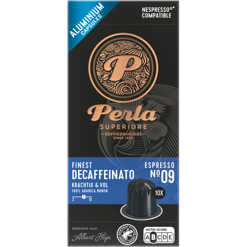 Perla Superiore Finest espresso decaffeinato capsules