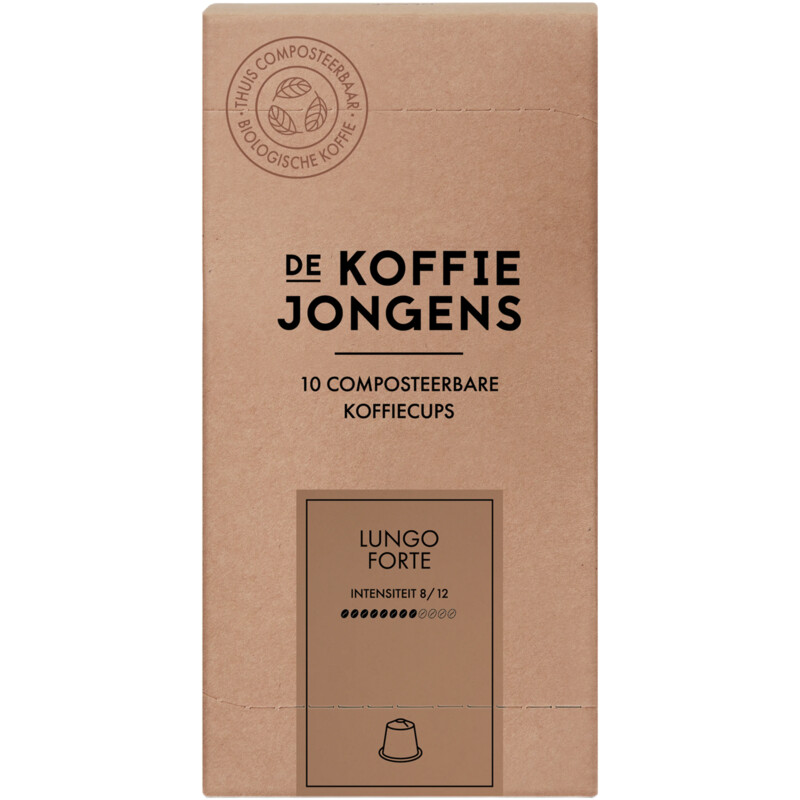 De Koffiejongens Lungo forte capsules