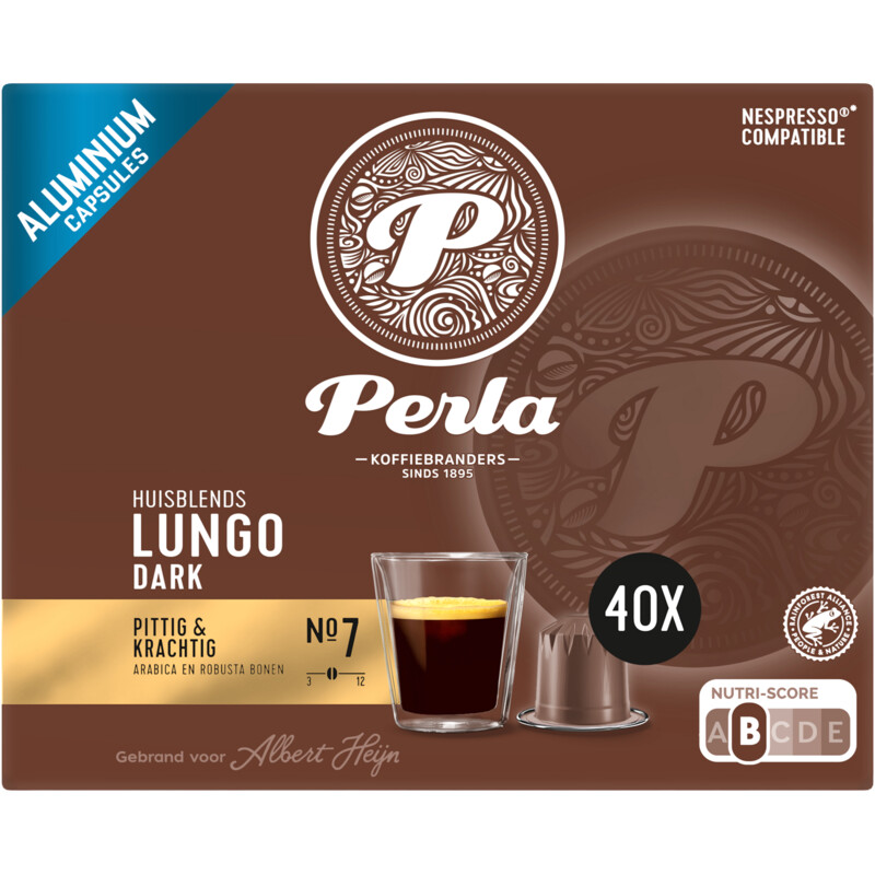 Perla Huisblends Lungo dark capsules