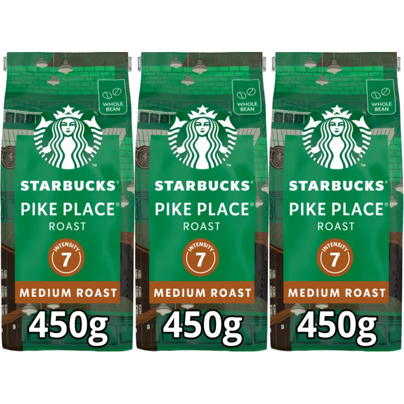 Starbucks Pike place medium roast koffiebonen 3pck