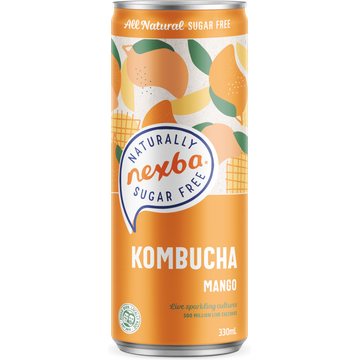 Nexba Kombucha Mango Blik 330 ML