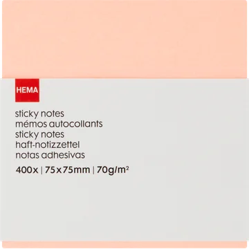 HEMA Sticky Notes 75 x 75 mm 400 Stuks