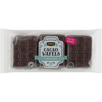 Jumbo Cacao Wafels Vanillesmaak 9 Stuks