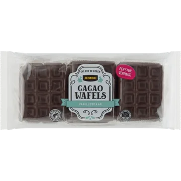 Jumbo Cacao Wafels Vanillesmaak 9 Stuks