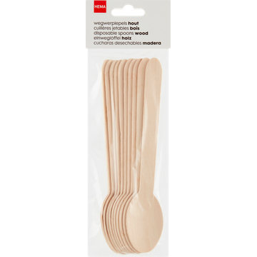 HEMA Lepels Hout - 10 Stuks